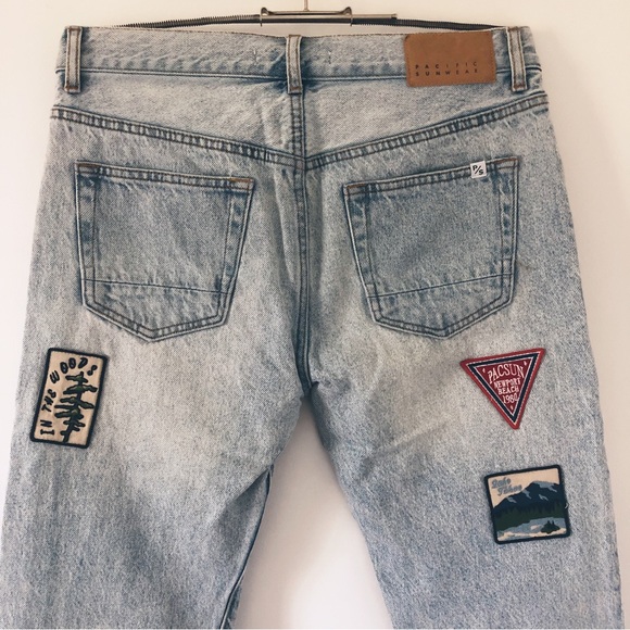 EUC Men’s PacSun Eco Patch Rigid Straight Jeans Vintage Loose Size 30 x 30 - Picture 5 of 8